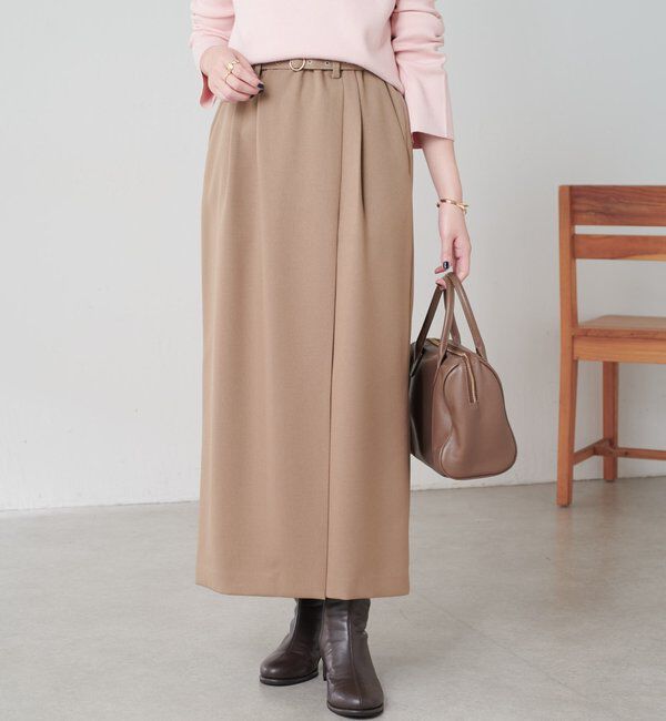  「ウールライクベルテッドスカート」|スカート|