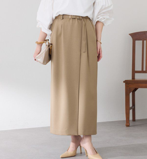  「ウールライクベルテッドスカート」|スカート|