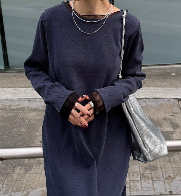  「Q.anos チュールドッキングワンピース」|ワンピース|