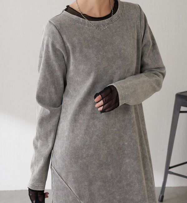  「Q.anos チュールドッキングワンピース」|ワンピース|