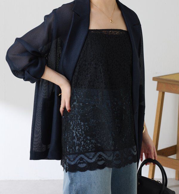 「スカラップレースキャミソール」|シャツ・ブラウス|