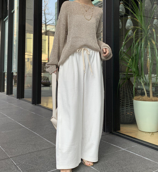  「【WEB限定】ラメ針抜きプルオーバー」|ニット・セーター|