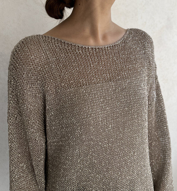  「【WEB限定】ラメ針抜きプルオーバー」|ニット・セーター|