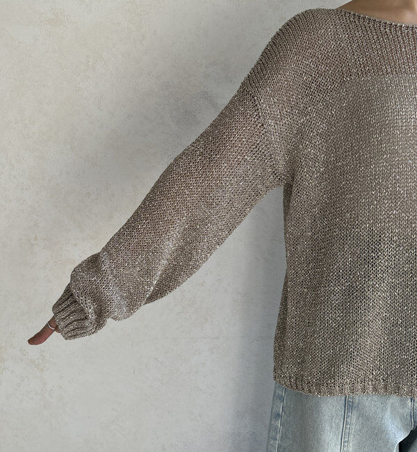  「【WEB限定】ラメ針抜きプルオーバー」|ニット・セーター|
