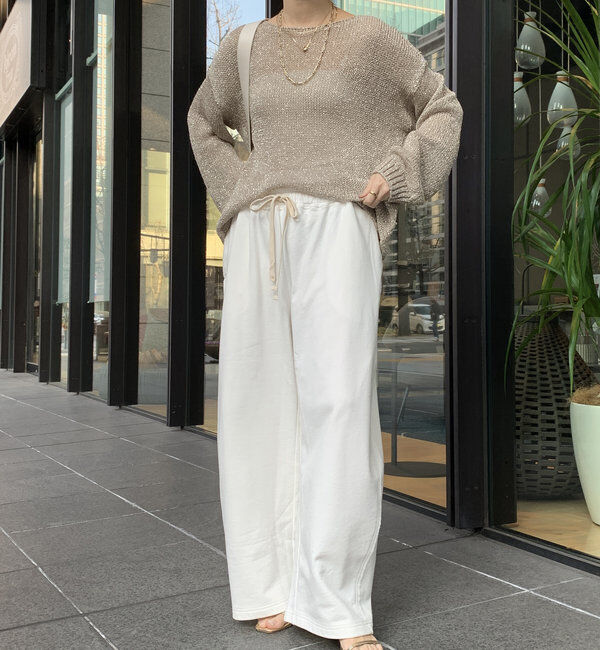  「【WEB限定】ラメ針抜きプルオーバー」|ニット・セーター|