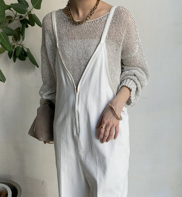  「【WEB限定】ラメ針抜きプルオーバー」|ニット・セーター|