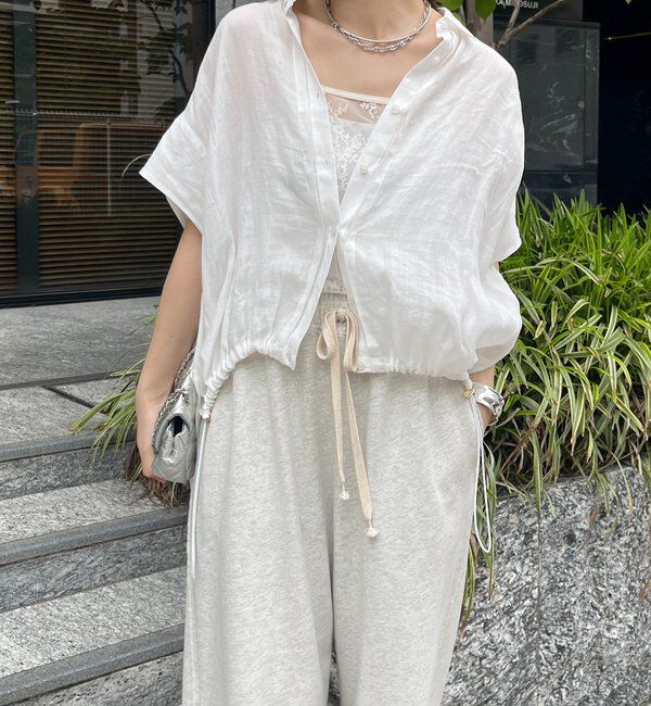  「リネンドロストフレンチシャツ」|シャツ・ブラウス|