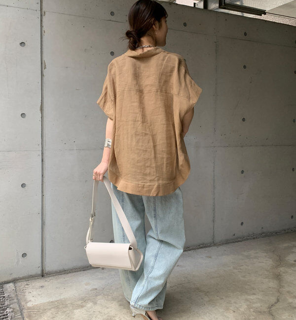  「リネンドロストフレンチシャツ」|シャツ・ブラウス|