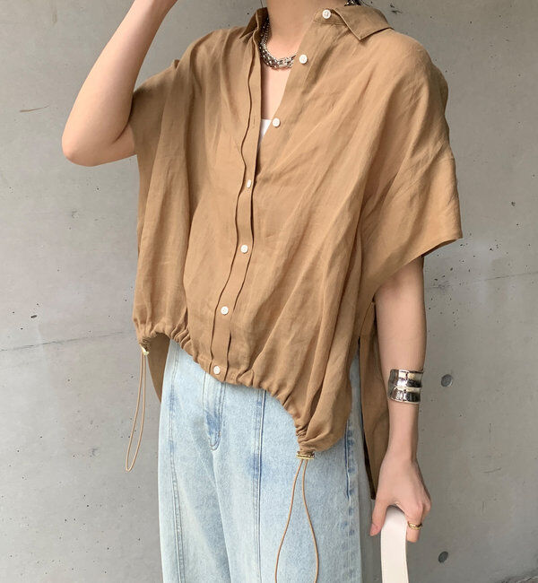 「リネンドロストフレンチシャツ」|シャツ・ブラウス|