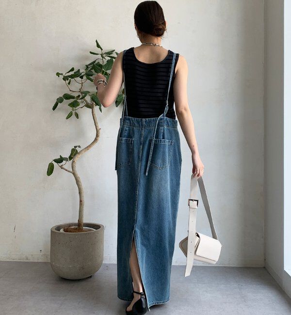  「ボーダースクエアニットタンク」|ニット・セーター|