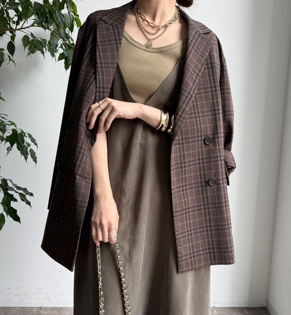  「キュプラキャミワンピース」|ワンピース|カーキ