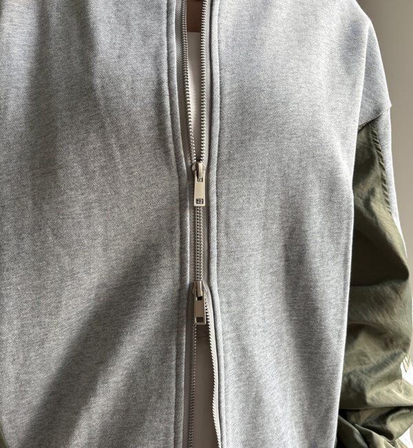  「【WEB限定】異素材切替ダブルジップブルゾン」|ブルゾン・スタジャン|