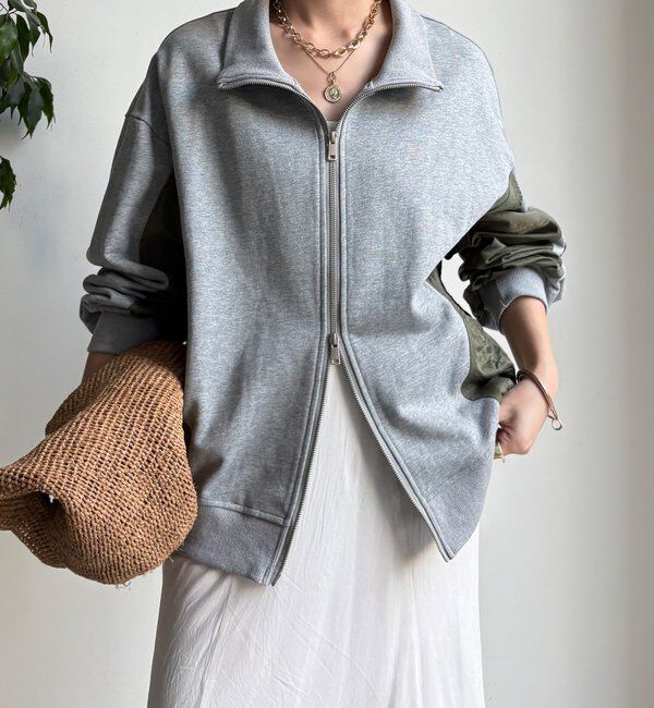  「【WEB限定】異素材切替ダブルジップブルゾン」|ブルゾン・スタジャン|