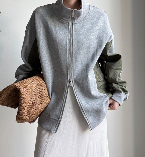  「【WEB限定】異素材切替ダブルジップブルゾン」|ブルゾン・スタジャン|