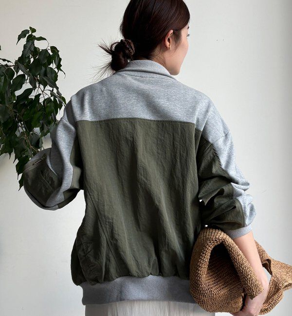  「【WEB限定】異素材切替ダブルジップブルゾン」|ブルゾン・スタジャン|