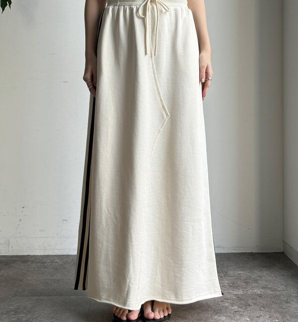  「【WEB限定】サイドラインスウエットスカート」|スカート|