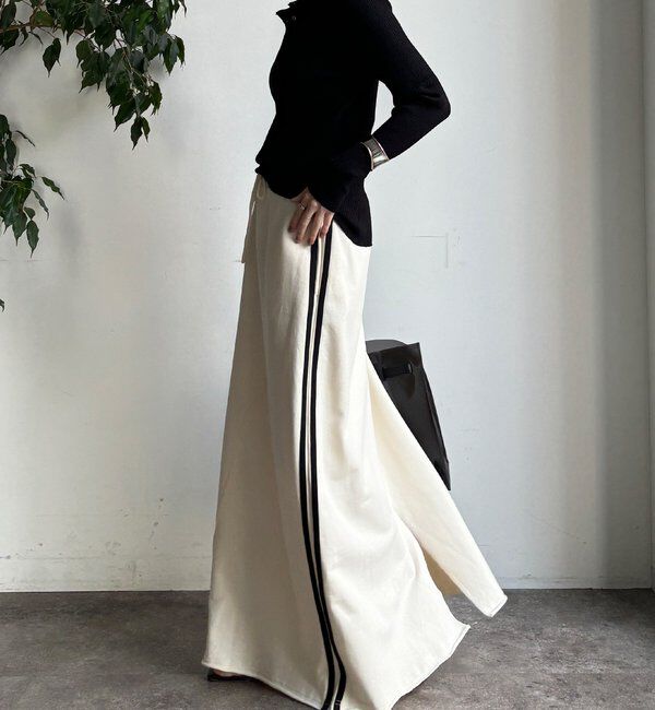  「【WEB限定】サイドラインスウエットスカート」|スカート|