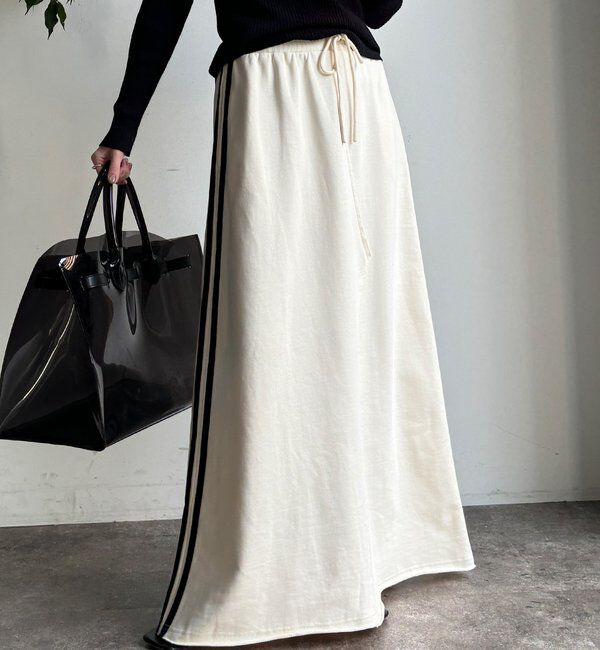  「【WEB限定】サイドラインスウエットスカート」|スカート|