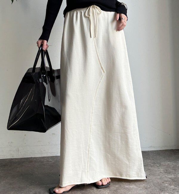  「【WEB限定】サイドラインスウエットスカート」|スカート|