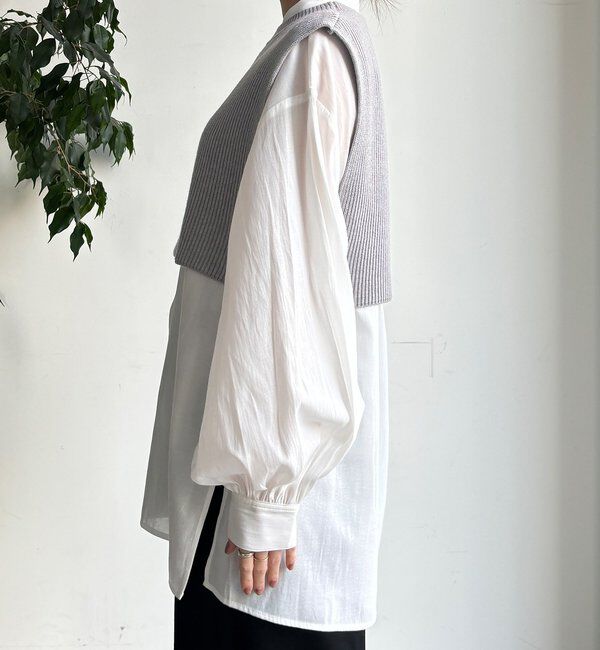  「【WEB限定】ニットベスト&times;シャツセット」|ニット・セーター|