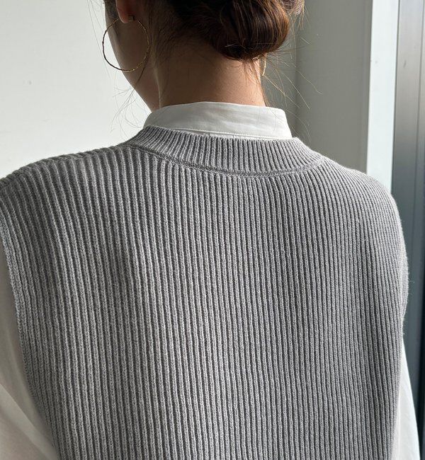  「【WEB限定】ニットベスト&times;シャツセット」|ニット・セーター|