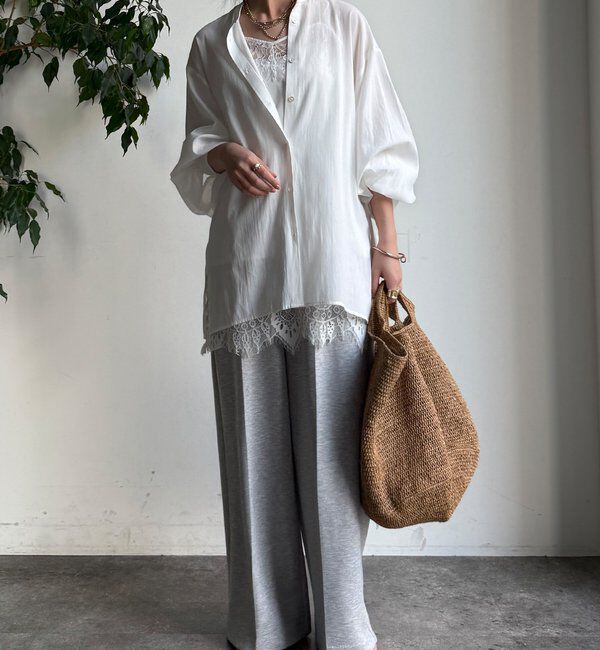  「【WEB限定】ニットベスト&times;シャツセット」|ニット・セーター|