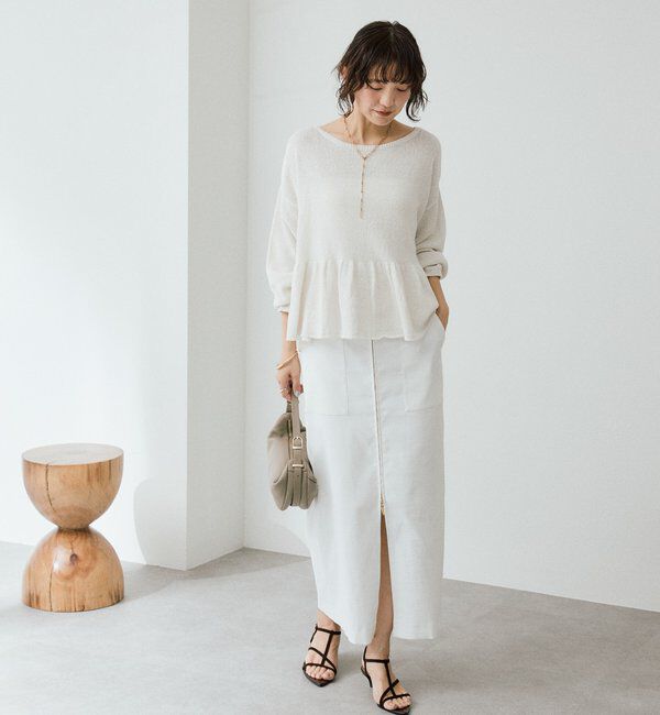  「予約【ウオッシャブル/多機能】フロントZIPタイトスカート」|スカート|