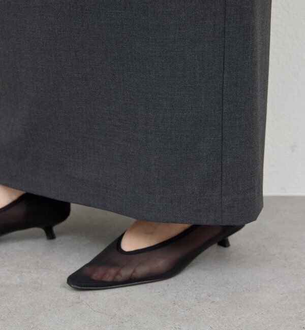  「【セットアップ対応】梳毛ストレッチタイトスカート」|スカート|