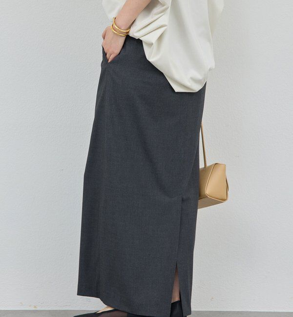  「【セットアップ対応】梳毛ストレッチタイトスカート」|スカート|