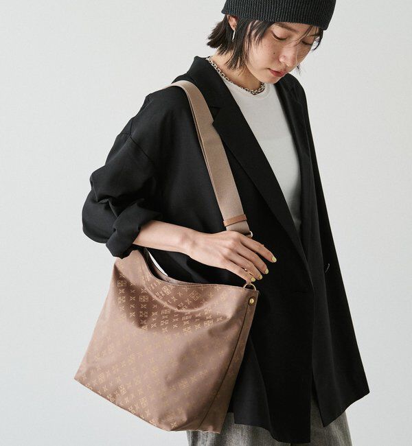  「ナイロンジャガード2WAYショルダーバッグ」|ショルダー・メッセンジャー|モカ