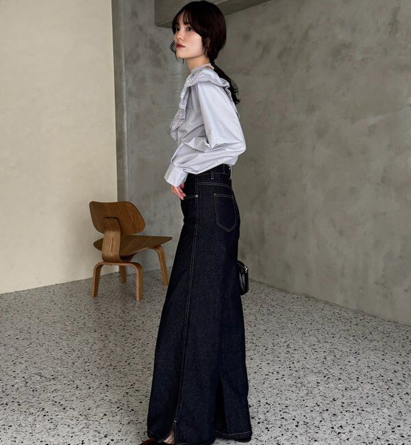  「【@lily.s_y企画】Vフリルシェイプブラウス」|シャツ・ブラウス|