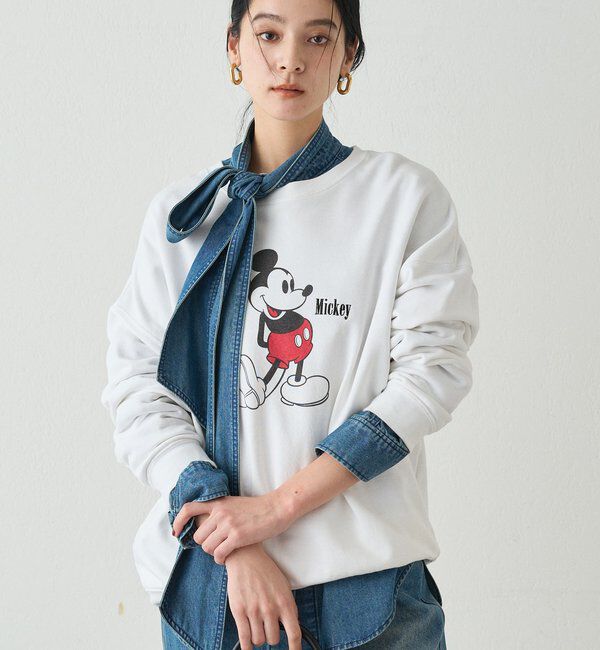  「【GOOD ROCK SPEED】ミッキー/別注スウェットプルオーバー」|Tシャツ・カットソー|オフホワイト
