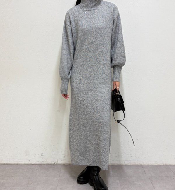  「ハイネックニットワンピース」|ワンピース|