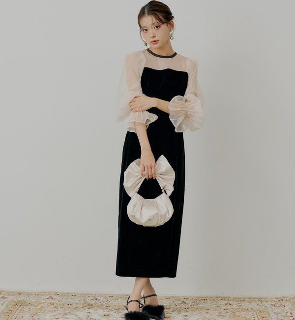  「【SALON by Chico】ビジューデザインリボンショルダーバッグ」|ショルダー・メッセンジャー|