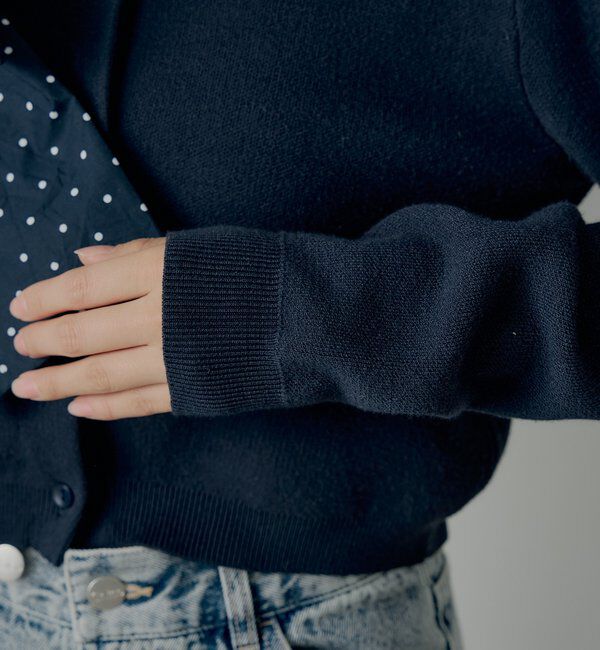  「【セットアップ対応】リボンコンパクトニットカーディガン」|カーディガン|