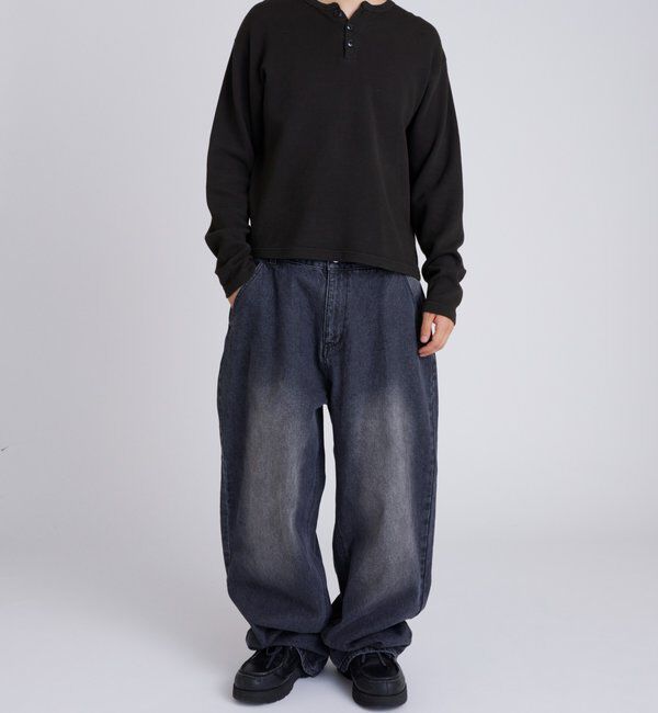  「【Sourcream】Heavy waffle henley tops」|Tシャツ・カットソー|