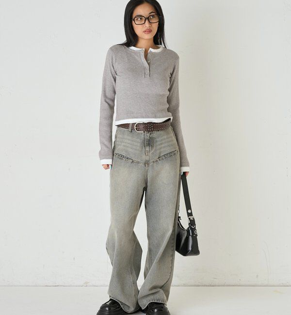  「LAYERED HENLEY KINT」|ニット・セーター|