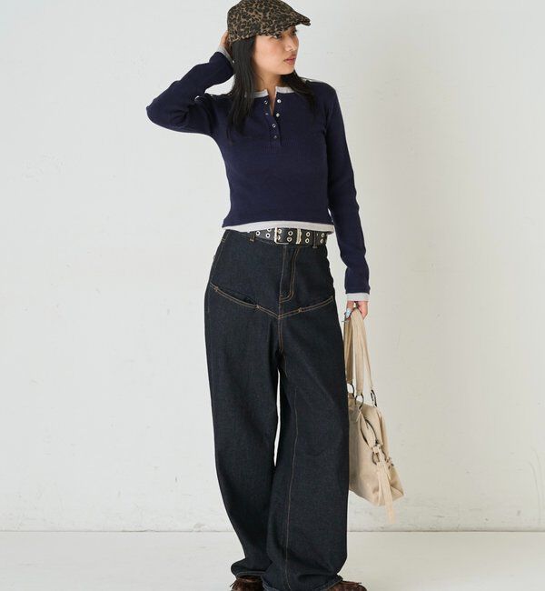  「LAYERED HENLEY KINT」|ニット・セーター|