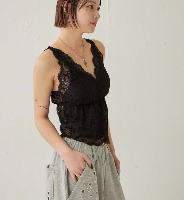  「SCALLOP LACE CAMI 」|キャミソール|