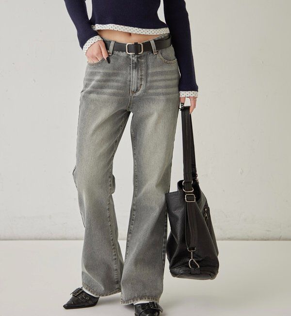  「DENIM TIGHT FLARE PANTS」|デニム|