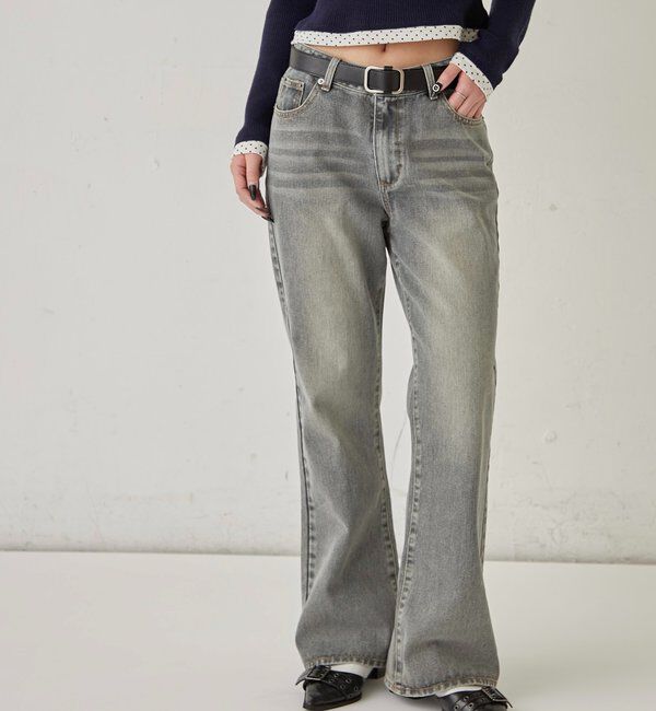  「DENIM TIGHT FLARE PANTS」|デニム|