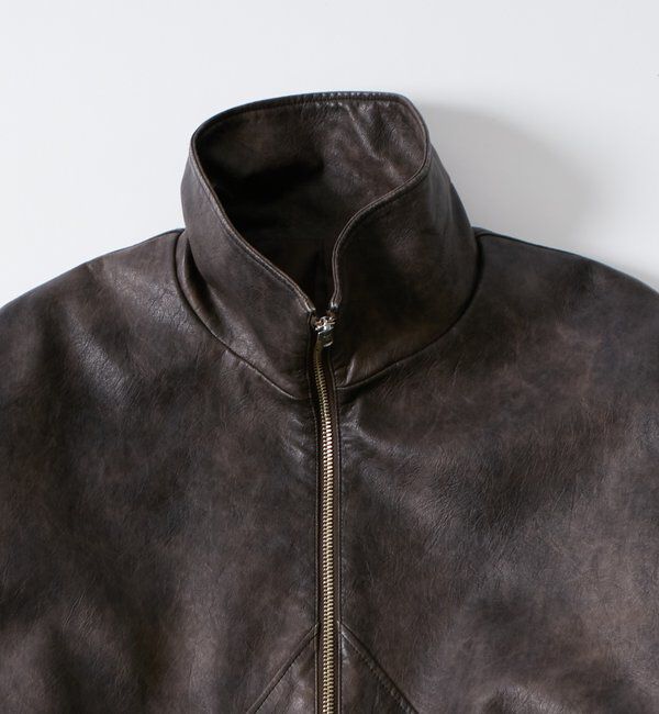  「VINTAGE LEATHER STAND COLLAR BLOUSON」|ブルゾン・スタジャン|
