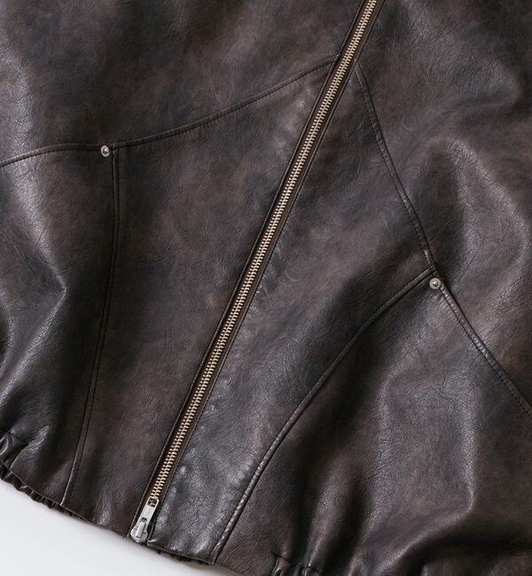  「VINTAGE LEATHER STAND COLLAR BLOUSON」|ブルゾン・スタジャン|