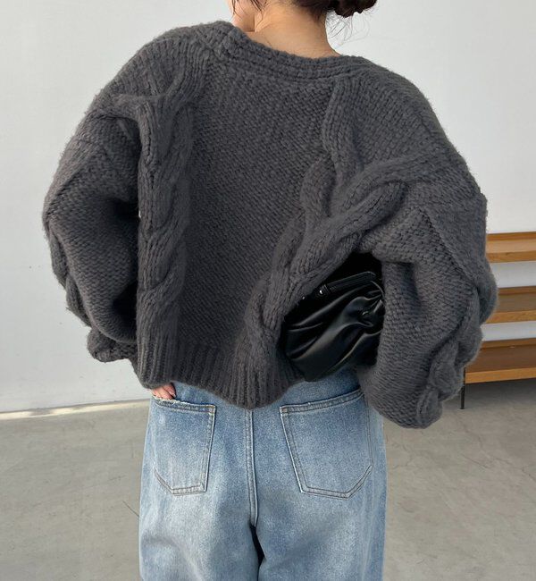  「BIGケーブルカーディガン」|カーディガン|