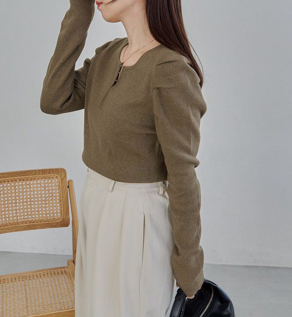  「ホックヘンリーパフニット」|ニット・セーター|