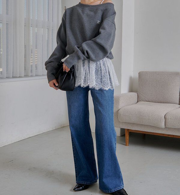  「【トレンド感あるレイヤードコーデに！調整可能◎】レースキャミ」|キャミソール|