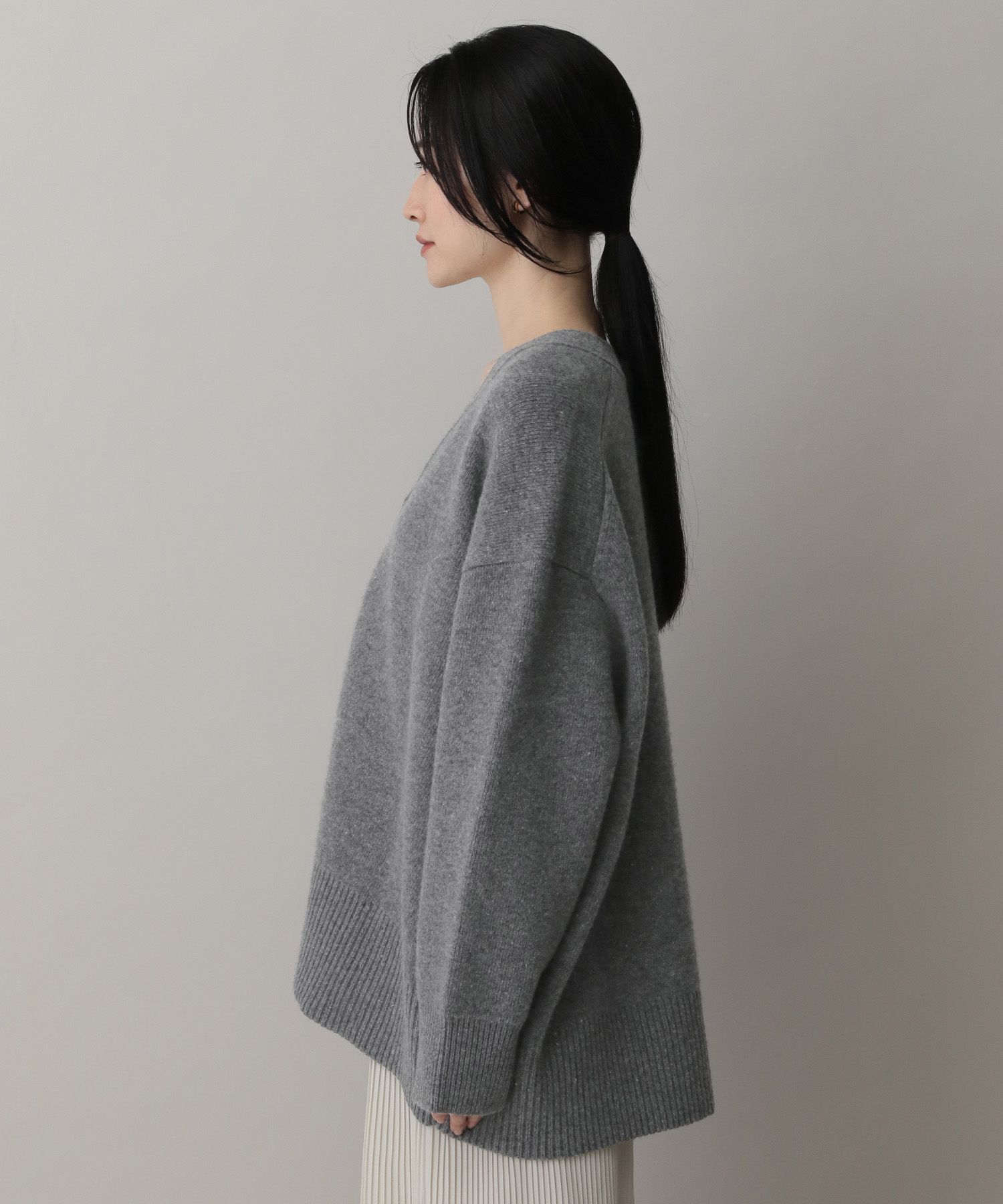 A part by 「カシミヤコンBIG Vネックカーディガン」|ニット・セーター|