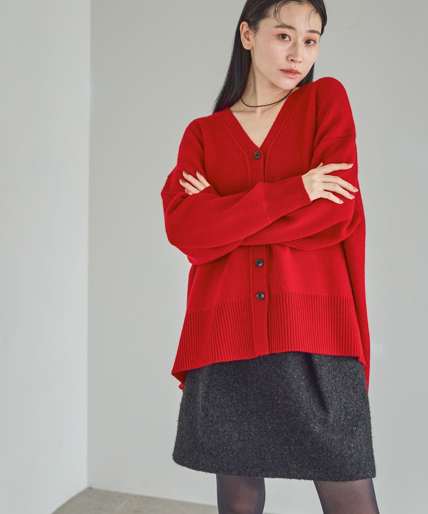 A part by 「カシミヤコンBIG Vネックカーディガン」|ニット・セーター|