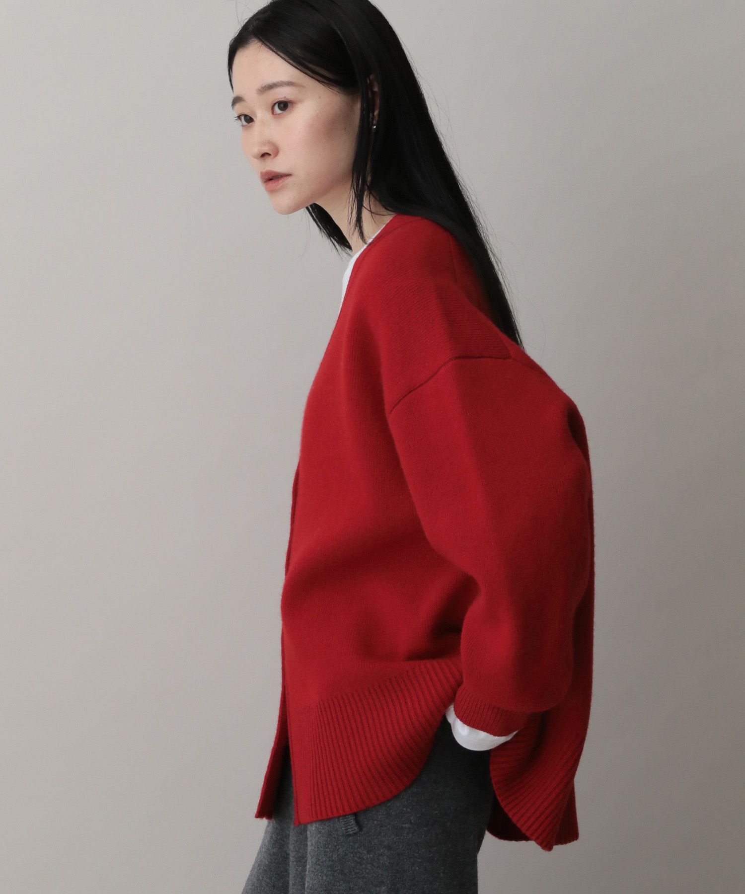 A part by 「カシミヤコンBIG Vネックカーディガン」|ニット・セーター|