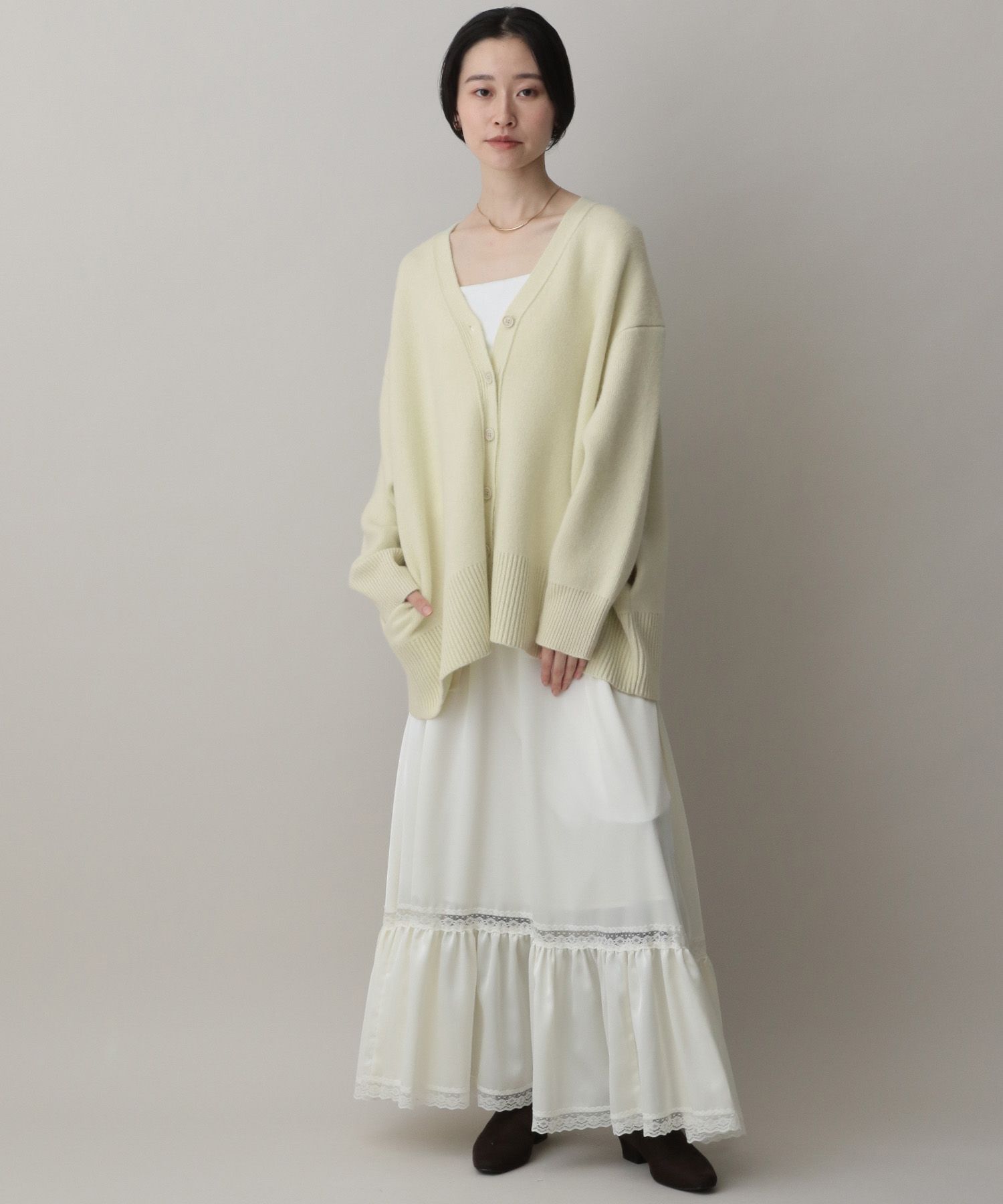 A part by 「カシミヤコンBIG Vネックカーディガン」|ニット・セーター|